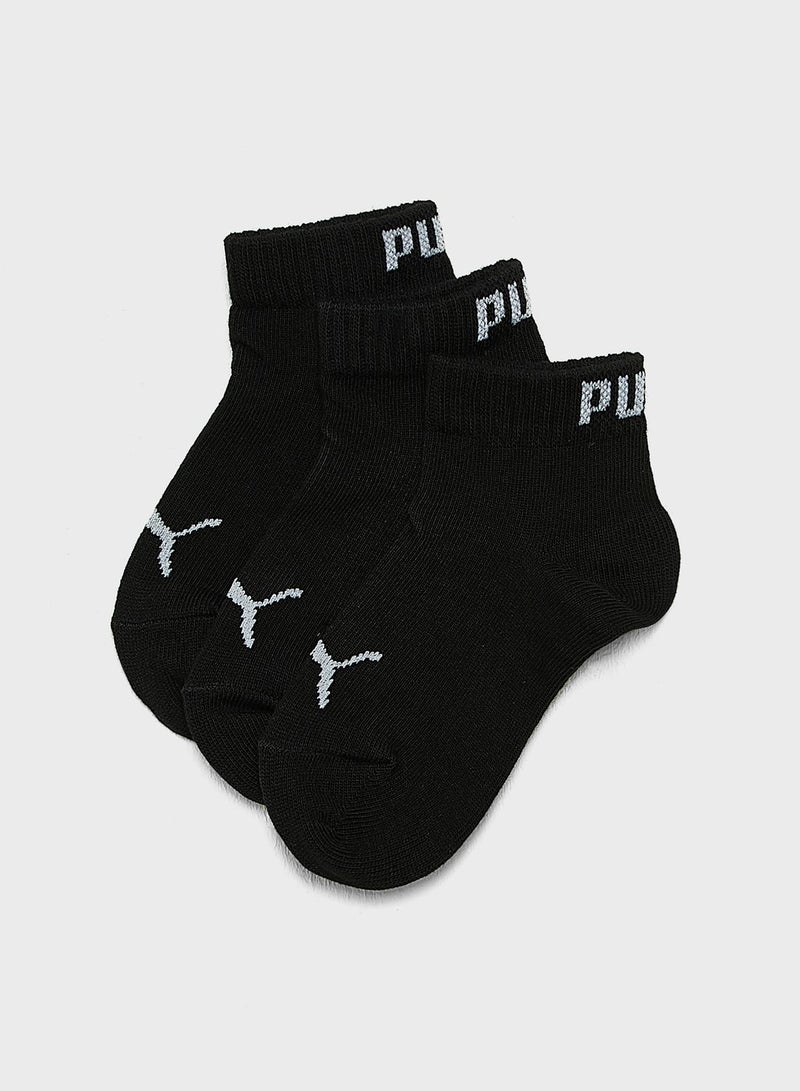 PUMA Kids 3 Pack Quarter Socks - Image 1