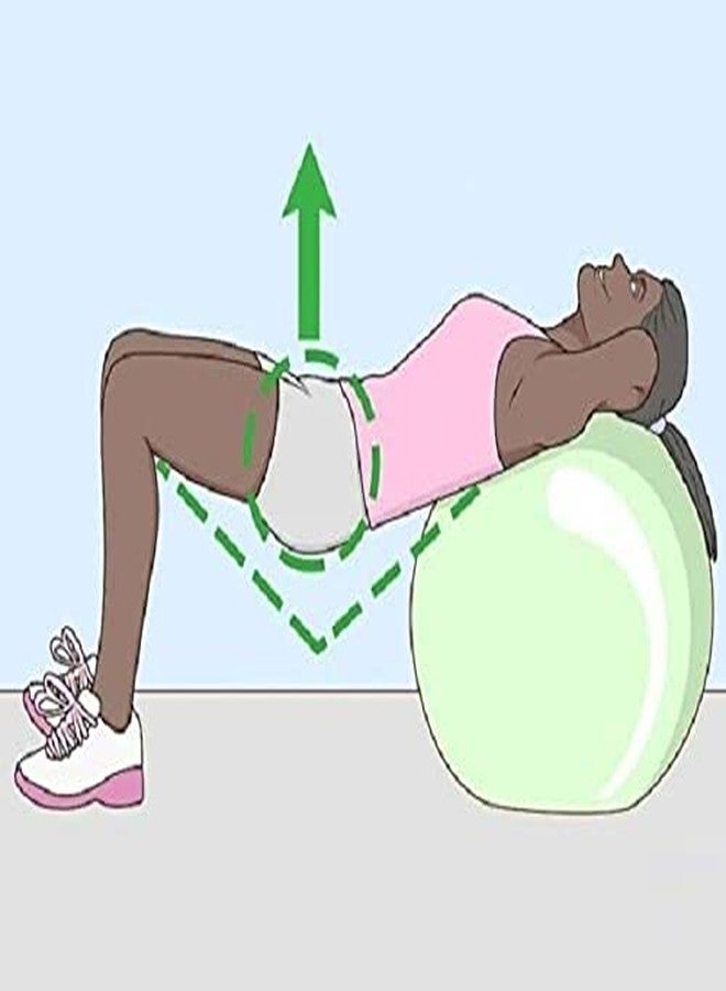 DRODRM Exercise Gym Ball 65cm with Pump, Yoga Ball, Extra Thick Birthing Ball, Excersice Equipment for Home 65 cm- (Multicolor) - Image 3