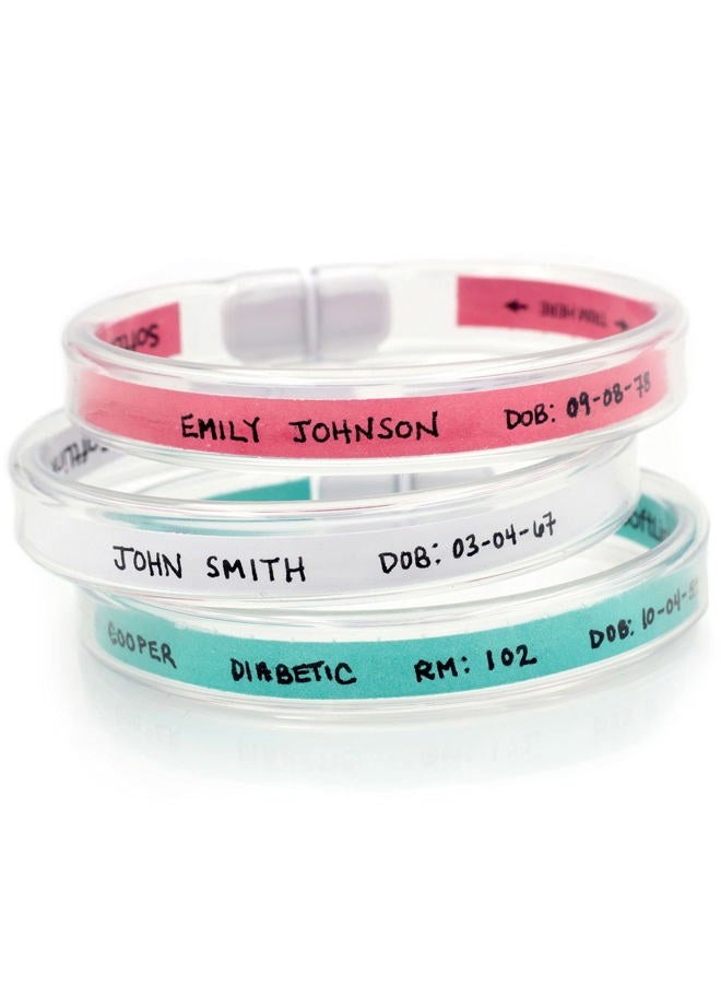 Mabis Briggs Clear Tubular Id Wrist Bands With Inserts, 50 Count - Image 1