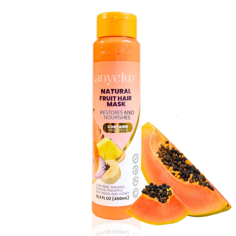 ANYELUZ Hair Mask with Banana and Fruit Extracts â€“ For Dry and Damaged Hair, Restores Shine and Strength - Image 1