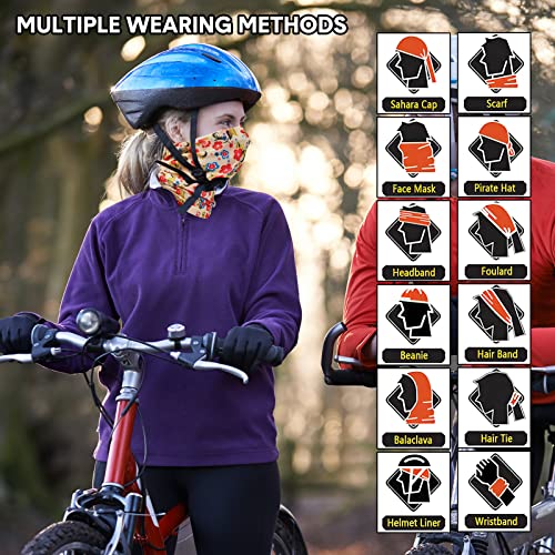Tarpop 30 Pcs Neck Gaiters Scarf Elastic Wrap Headband Sweat Absorbing Bandana for Women Men Sports Yoga Running(Fresh Style) - Image 5