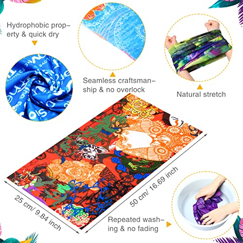 Tarpop 30 Pcs Neck Gaiters Scarf Elastic Wrap Headband Sweat Absorbing Bandana for Women Men Sports Yoga Running(Fresh Style) - Image 2