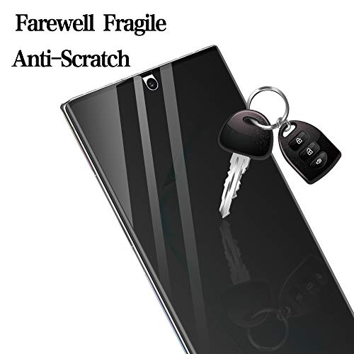 LYWHL 2 Pack for Samsung Note 10 Privacy Screen Protector, Anti-Spy Flexible Film Full Adhesive Screen Protector for Galaxy Note 10 6.3" [Not for Note 10 Plus] [Support Fingerprint ID] - Black - Image 4