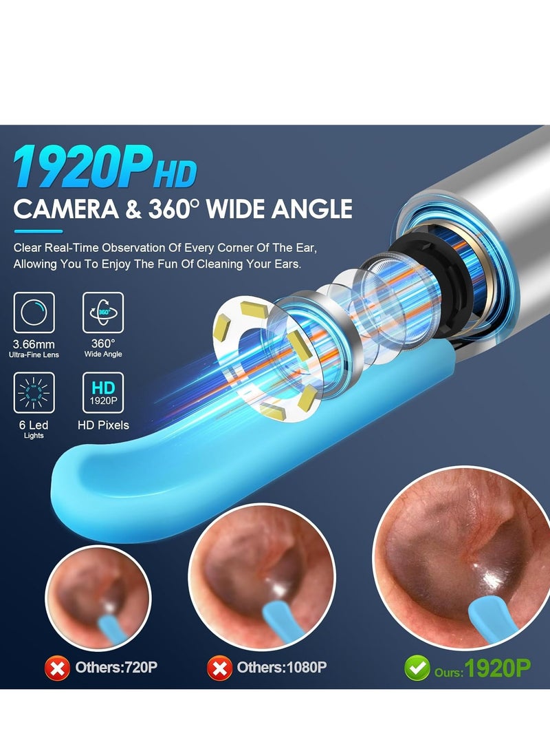 عربست إزالة شمع الأذن ، ترقية نظافة الأذن مع كاميرا 1920P ، كاميرا أداة إزالة شمع الأذن مع 8 أجهزة كمبيوتر شخصية مجموعة الأذن ، إزالة شمع الأذن مع 7 ملعقة أذن ، إزالة شمع الأذن مع الأضواء ، إزالة شمع الأذن - Image 2