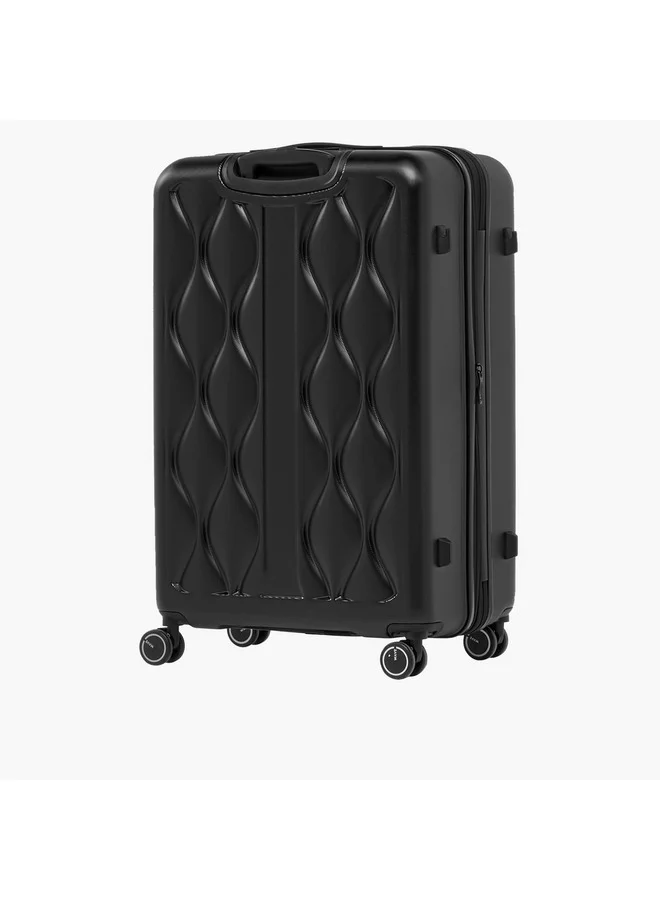 Wave Hardcase Trolley Bag with Retractable Handle and Wheels - Set of 3 Set-3 - 20-24-28