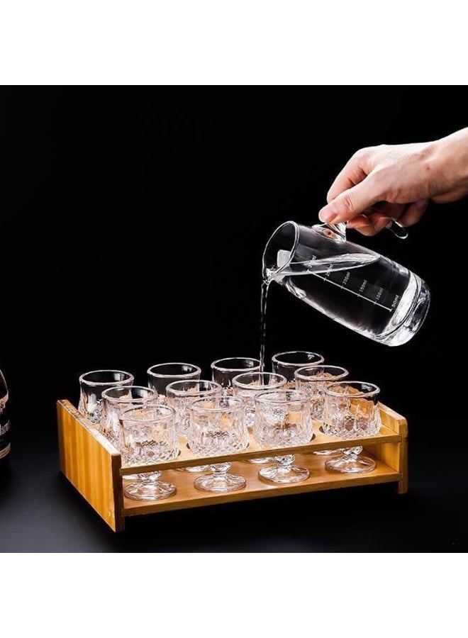 نهر قو ١٢ قطعة كؤوس عصير زجاجية مستديرة شفافة - سعة ٤٥ مل، متعددة الاستخدام للمشروبات والحفلات والمناسبات - Image 3