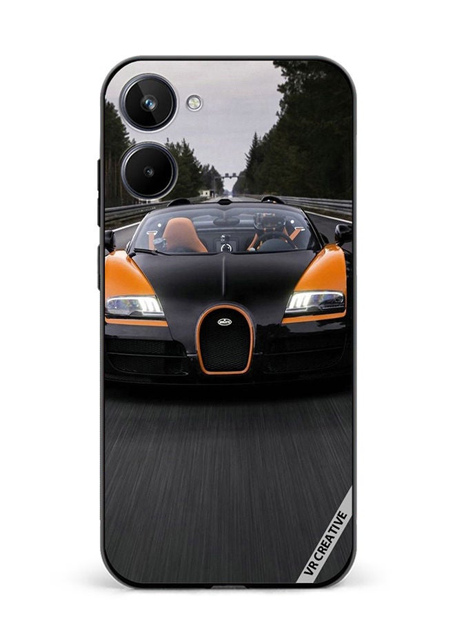 VR CREATIVE غطاء حماية لهاتف Realme 10 بتصميم Bugatti Chiron متعدد الألوان - Image 1