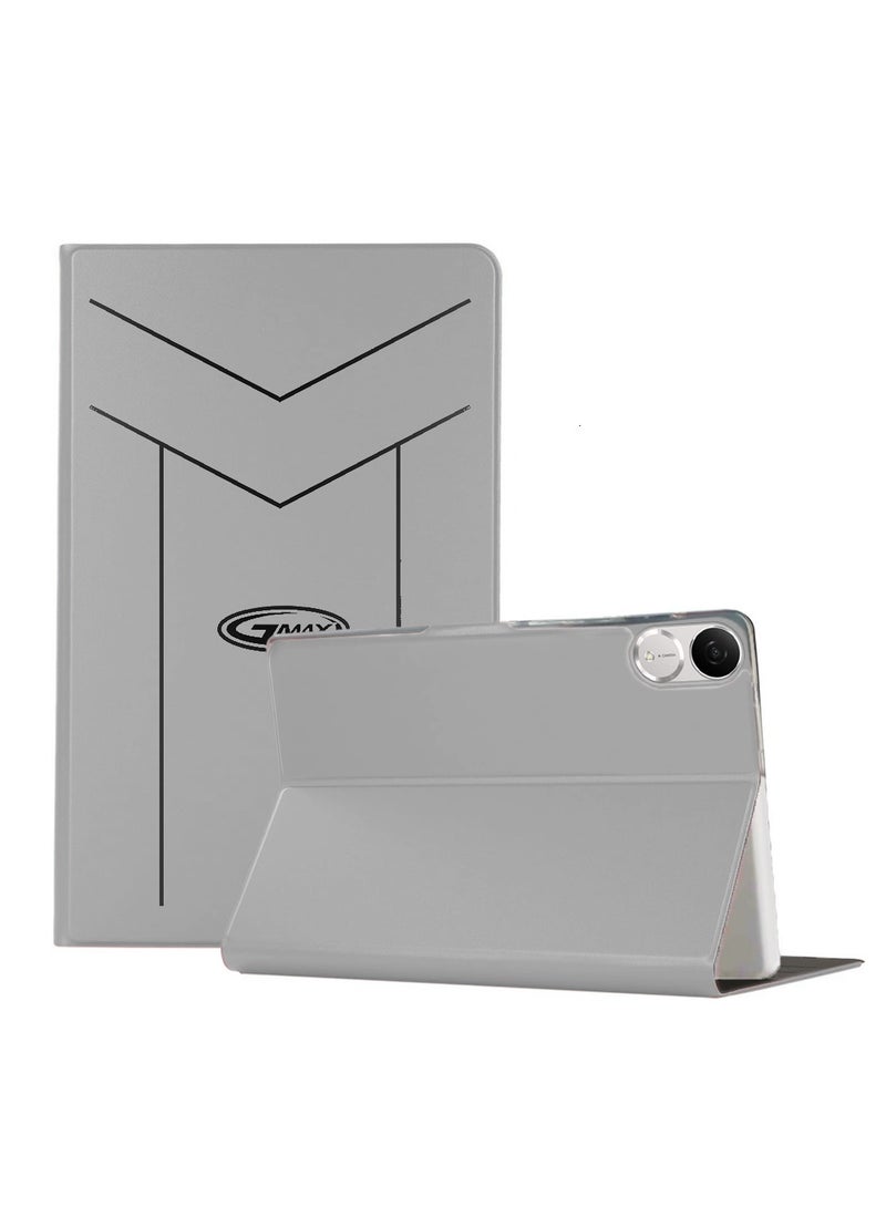 جيماكس هونر باد V9 11.5 4G 2024 (11.5 بوصة) غطاء غطاء فليب جراب بإغلاق مغناطيسي من جلد البولي يوريثان - رمادي - Image 1