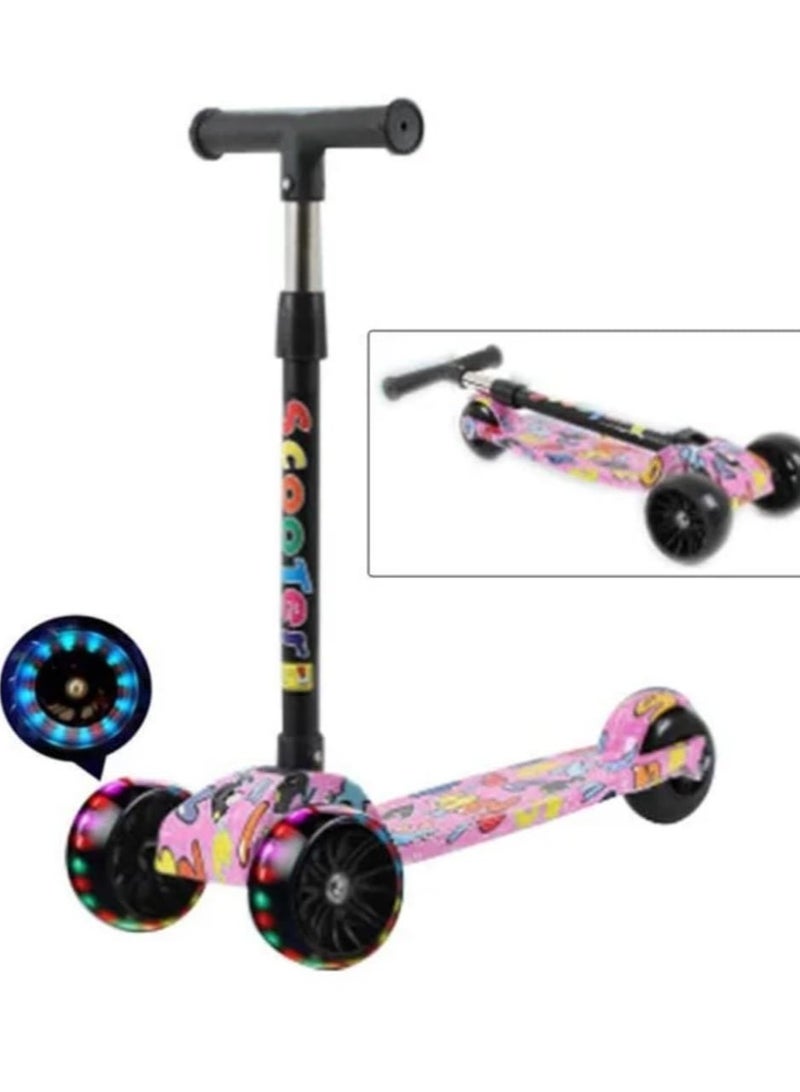 MARAH TOYS Foldable and Adjustable 3-Wheel Scooter for Kids with 5cm Foldable and Adjustable 3-Wheel Scooter - Image 2