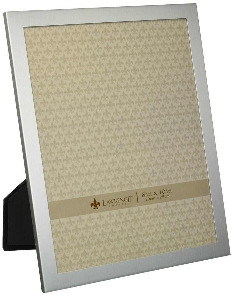 Lawrence Frames Lawrence 230180 8-Inch x 10-Inch Metal Brushed Silver Picture Frame - Image 1