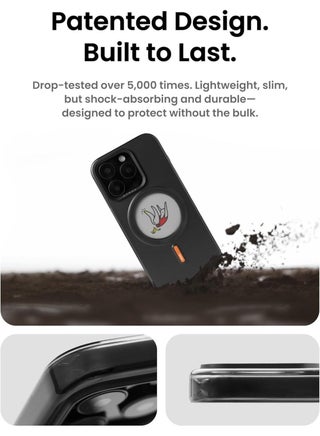 iPhone 17 Pro Max Magnetic NFC E-Ink Display Case – MagSafe Compatible Customizable Screen Cover with Wireless Charging Support – Unique Smart Back Cover | Oeli Xtrem - Orange - view 4