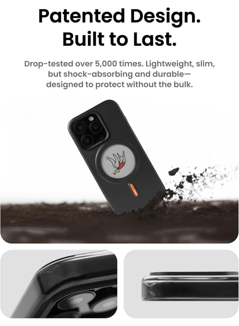 Xtrem iPhone 17 Pro Max Magnetic NFC E-Ink Display Case – MagSafe Compatible Customizable Screen Cover with Wireless Charging Support – Unique Smart Back Cover | Oeli Xtrem - Orange - Image 4