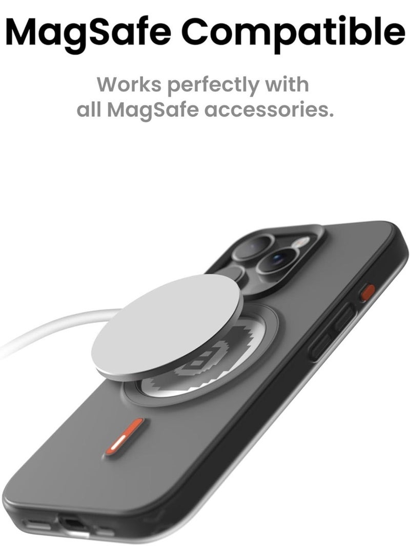 Xtrem iPhone 17 Pro Max Magnetic NFC E-Ink Display Case – MagSafe Compatible Customizable Screen Cover with Wireless Charging Support – Unique Smart Back Cover | Oeli Xtrem - Orange - Image 5