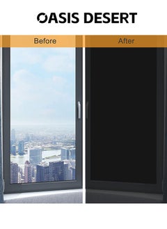 OASIS DESERT Blackout Curtain, 5 Pcs Set Blackout Shade with Velcro Strips, Portable Blackout Window Cover for BedroomTravel Baby Nursery Can DIY  - Image 4