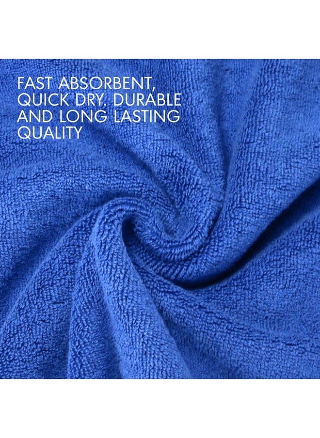 Hotel Linen Klub Hotel Linen Klub LUXURY PACK of 2 Hand Towels - 100% Cotton 650 GSM Terry Dobby Border Ring Spun - Super Soft ,Quick Dry,Highly Absorbent  Size: 40x70cm, Royal Blue  - Image 5