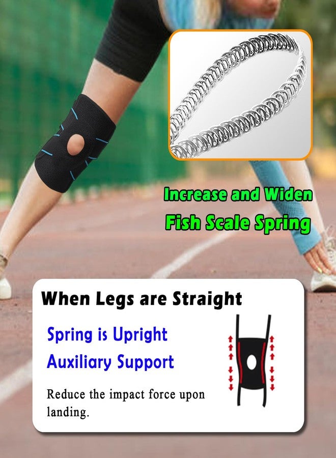 FVVWVV Knee Support Brace for Men Women with Side Stabilizers, Adjustable Compression Wrap Patellar Pad Tendon - Arthritis Pain, Meniscus Tear, Injury Recovery, Running, Workout, Large - Image 4
