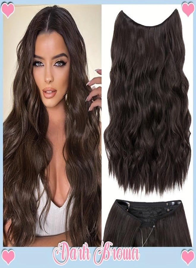 Chanderkash Curly/Wavy Full Head Clip In Extensions, 24",Brown Hair Extension/Hair Wig_Hair Acessories - Image 2