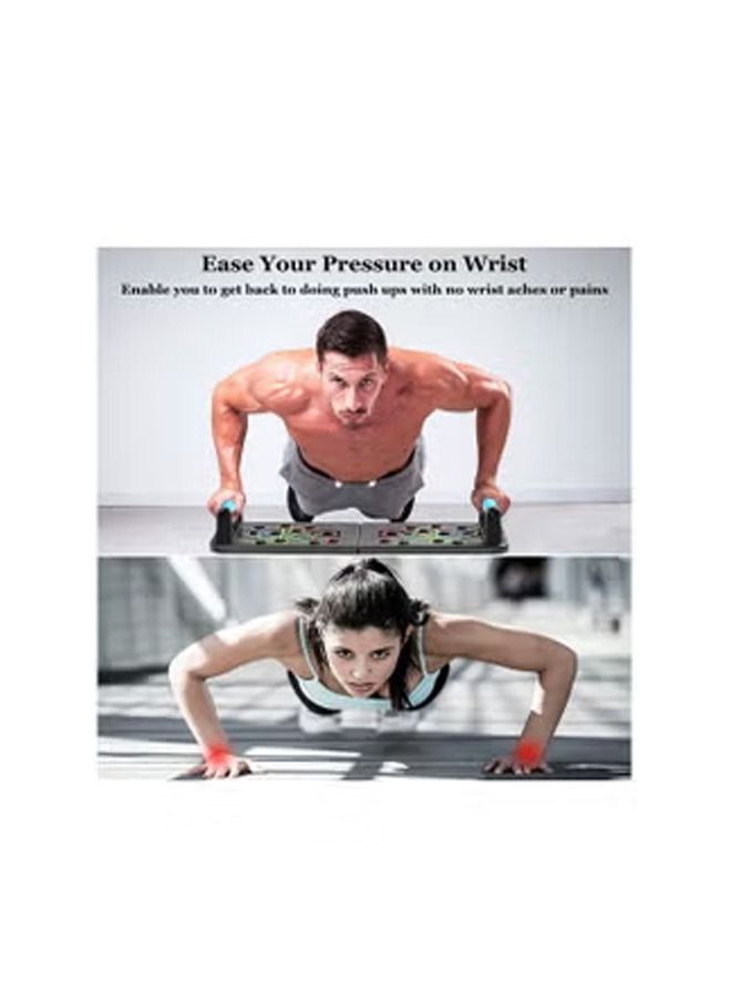 نديور 10 في 1 تمرين رفع اللوح مع شريط مقاومة محمول قابل للطي للعضلات في المنزل الداخلي والخارجي معدات تدريب القوة - Image 3