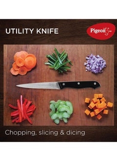pigeon Pigeon by Stovekraft Angular Holder Shears Kitchen Knifes 6 Piece Set with Wooden Block (Stainless S  - Image 5