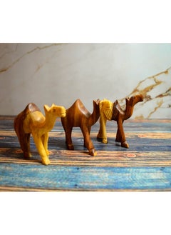 Egypt Antiques Camel set for children's toys or for decoration Natural carving Handmade  - Image 1