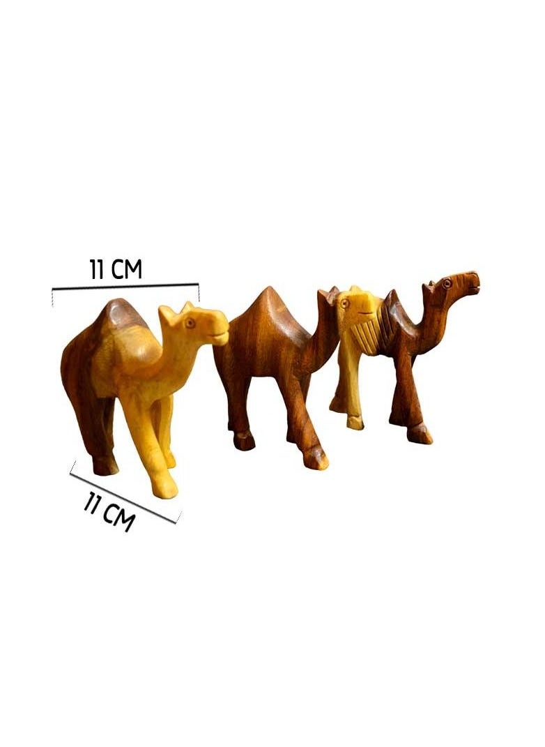 Egypt Antiques Camel set for children's toys or for decoration Natural carving Handmade  - Image 4