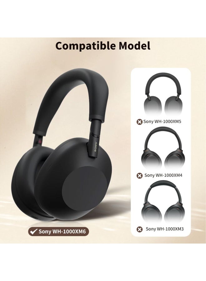 for Sony WH-1000XM6 Case, 3 Sets Silicone Soft Cover, Black - Image 2