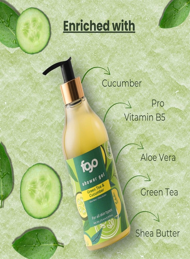 FOYO Green Tea & Cucumber Deep Cleansing Body Wash 275 ml | SLS-Free Shower Gel with Green Tea & Cucumber Extracts | Moisturizing & Hydrating with | Softer & Smoother Skin with Aloe Vera - Image 2