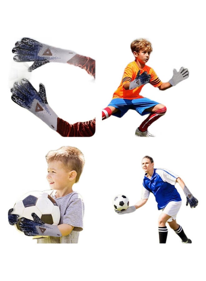 PEAK قفازات حارس المرمى، لاتكس طبيعي، غير قابلة للانزلاق، مقاومة للاهتراء، ماصة للصدمات، للبالغين والأطفال، قفازات تدريب احترافية لحارس المرمى، قفازات كرة القدم، معدات حارس المرمى، Yh22205، أبيض وأسود، مقاس 8 - Image 1