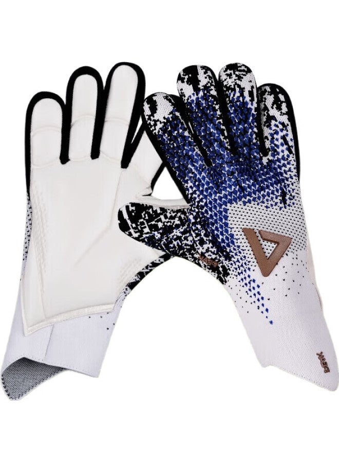 PEAK قفازات حارس المرمى، لاتكس طبيعي، غير قابلة للانزلاق، مقاومة للاهتراء، ماصة للصدمات، للبالغين والأطفال، قفازات تدريب احترافية لحارس المرمى، قفازات كرة القدم، معدات حارس المرمى، Yh22205، أبيض وأسود، مقاس 8 - Image 3