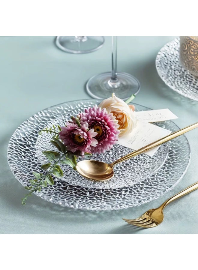 Glass Dinnerware Set - 6 Pieces - Decorative Serving Dishes for Desserts and Fruits - Elegant for Kitchen and Dining Room - Versatile Dinnerware - Image 5
