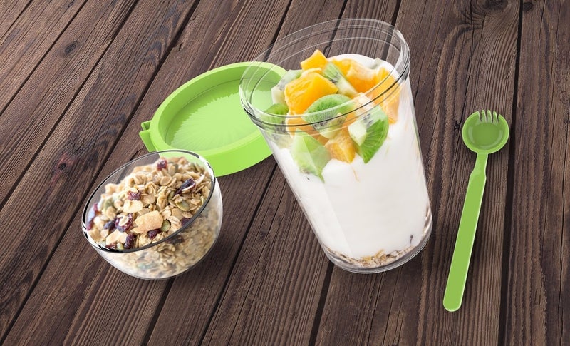 Capsule 450 ML + 100 ML Granola Snack Container - Navy Blue