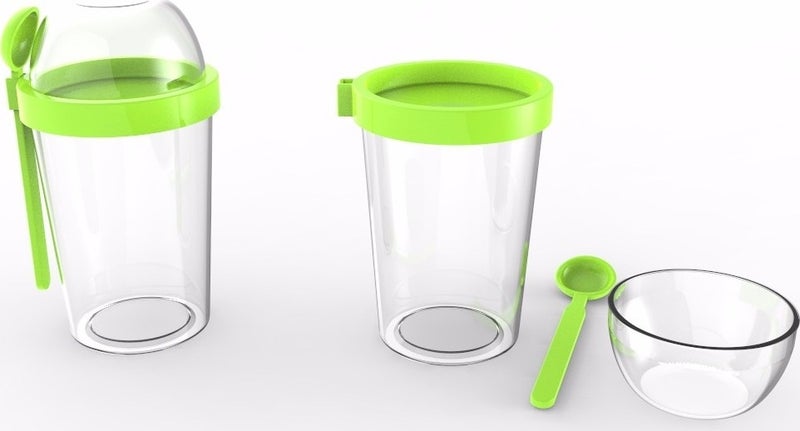 Capsule 450 ML + 100 ML Granola Snack Container - Navy Blue