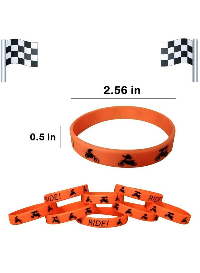 CupaPlay 24Pcs Dirt Bike Party Favors Rubber Bracelets Motocross Game Party Supplies Gifts/Prize/Goodie Bag Stuffers Slicone Wristbands - Image 4