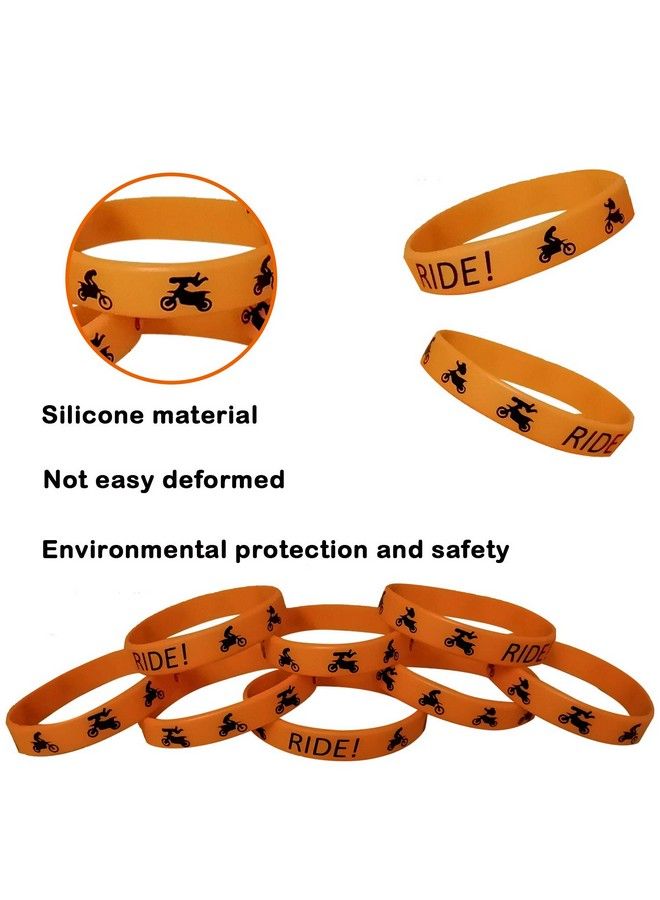 CupaPlay 24Pcs Dirt Bike Party Favors Rubber Bracelets Motocross Game Party Supplies Gifts/Prize/Goodie Bag Stuffers Slicone Wristbands - Image 3