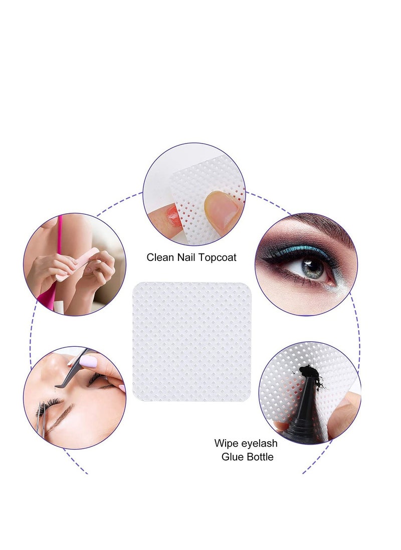 SYOSI - 400 Pieces Eyelash Glue Eyelash Extension Glue Wipes Eyelash Glue Cleaner Wiping Cloth Non woven Fabric Wipes Removal Tool for Eyelash Extension Glue and Nail Polish Bottle - Image 1