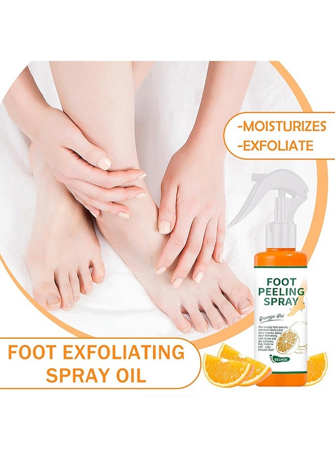 EELHOE Foot Peeling Spray-Orange Moisturizing Nourishing Foot Exfoliating Peeling Spray,Instantly Hydrating Gently Foot Peel Off Spray for Removing Dead Skin & Calluses 100ml - Image 2