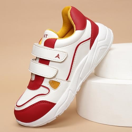AVANT Kid's TurboTots Sneaker Shoes- Soft Cushioned Insole, Lightweight, Durable, Comfortable, Trendy, Casual Footwear (AVKSH007CL02SIZE5_White/Red_5) - Image 3