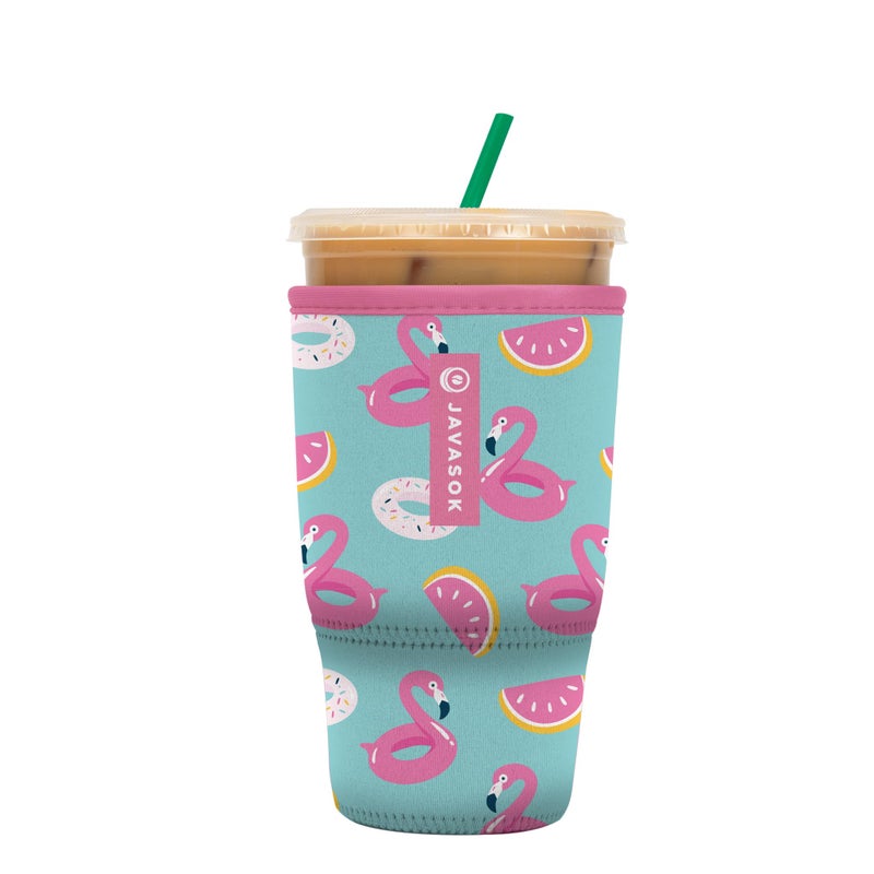 Sok It Java Sok Iced Coffee & Cold Soda Insulated Neoprene Cup Sleeve (Poolside Perfection  Large: 30-32oz) - Image 1