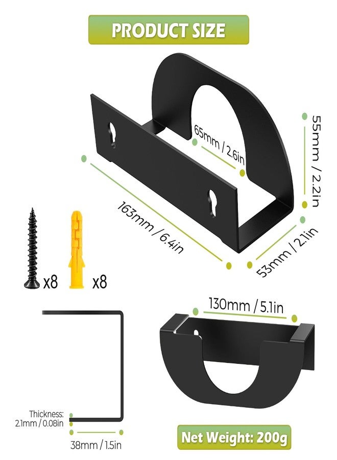 Laowu Angle Grinder Holder Tool Wall Mount Bracket - 5 Inch Grinder Hanger, Impact Wrench Holder, Angle Grinder Storage Rack - Black - Image 2