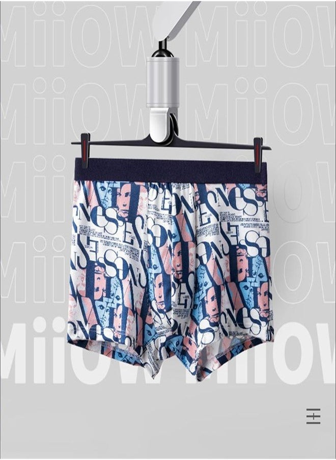 MIIOW - 3Pcs Man Underwear Boxer Men Comfortable Polyester Innerwear  Men's Panties Boxers Shorts Underpants Mens Print - Image 1