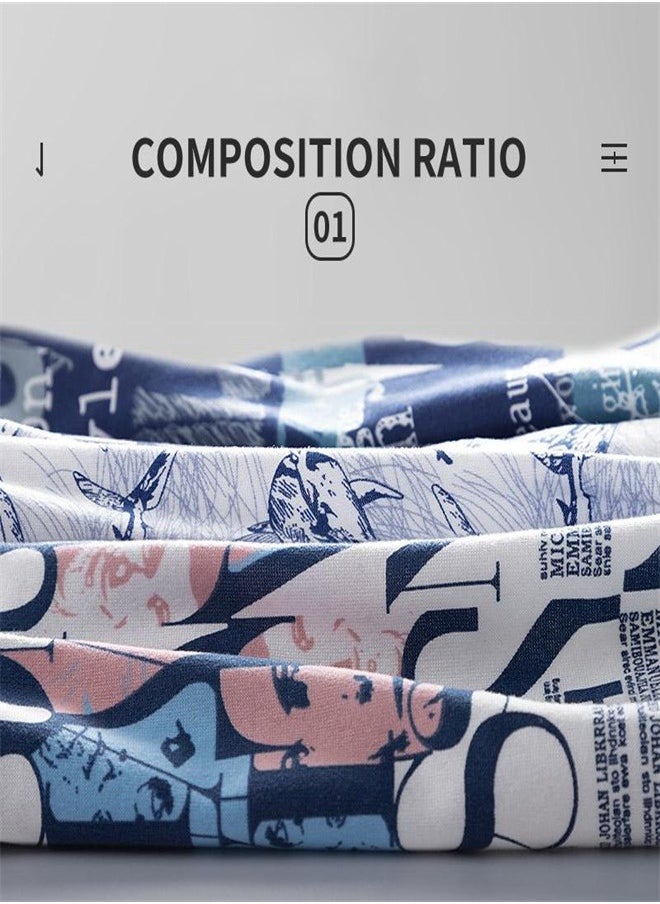 MIIOW - 3Pcs Man Underwear Boxer Men Comfortable Polyester Innerwear  Men's Panties Boxers Shorts Underpants Mens Print - Image 1