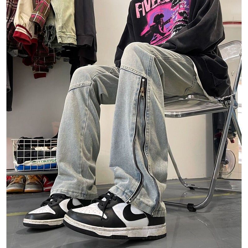 Unisex Classic Denim Jeans Loose Fit Daily Outdoor Wear - Image 2