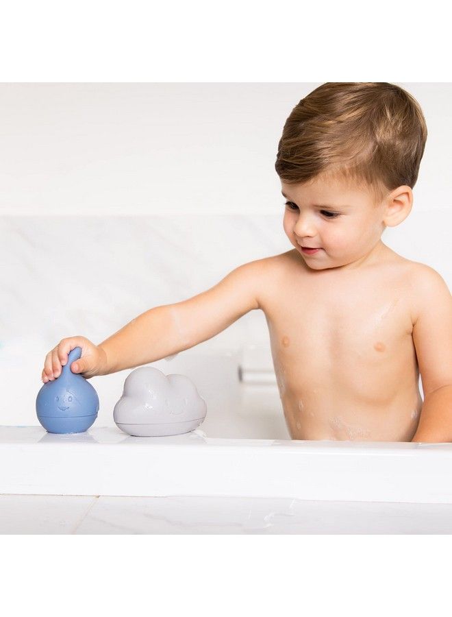 ubbi Muted Color Cloud And Droplet Bath Squeeze Toys Baby Bath Accessory Water Toys For Toddler Bath Time Play - Image 5