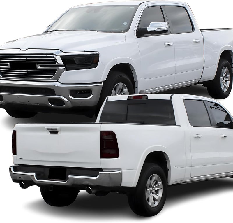 BOGAR TECH DESIGNS Complete Full Headlight and Taillight Precut Overlay Tint Film Kit for Ram 1500 (2019-2024) - Dark Smoke - Image 1