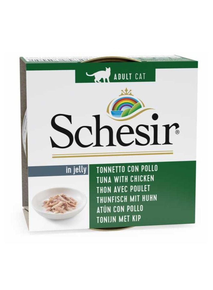 Schesir Cat Wet Food-Tuna With Chicken Fillets 85g 1pc - Image 1