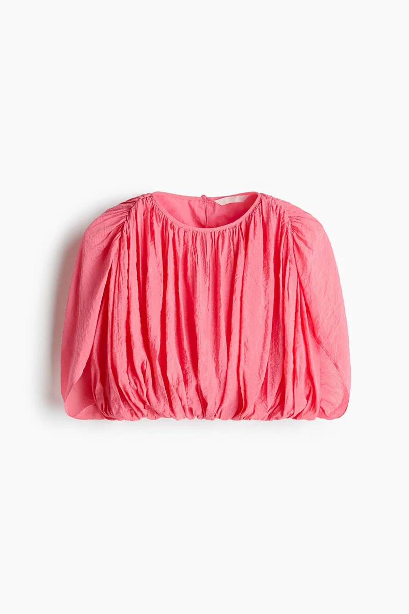 H&M Bubble-hem crêpe top
