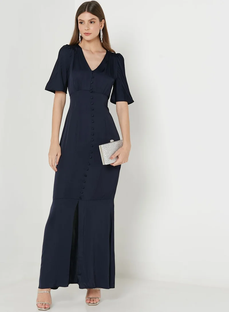 WHISTLES V-Neck Knitted Dress