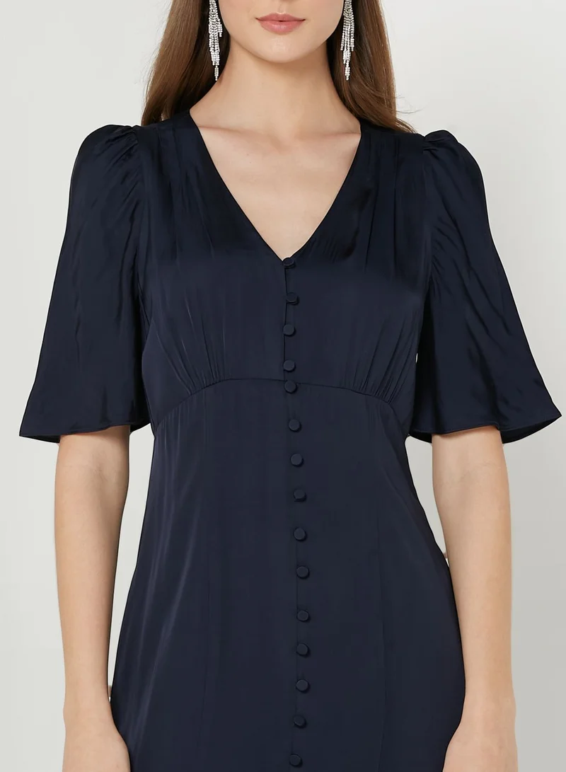 WHISTLES V-Neck Knitted Dress