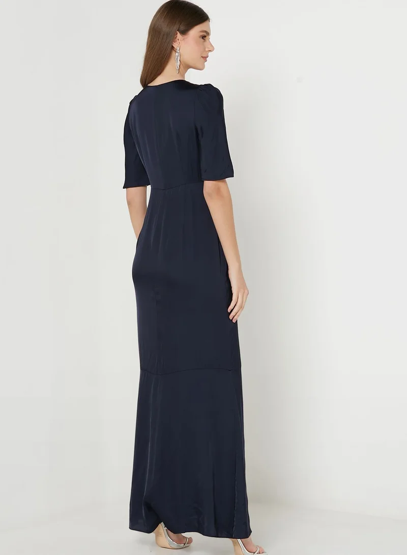 WHISTLES V-Neck Knitted Dress