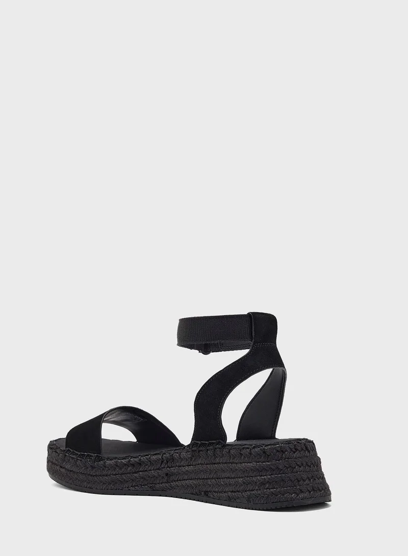 Calvin Klein Jeans Multi Strap Wedge Sandals